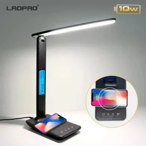 Wireless Charging LED Desk Lamp With Calendar